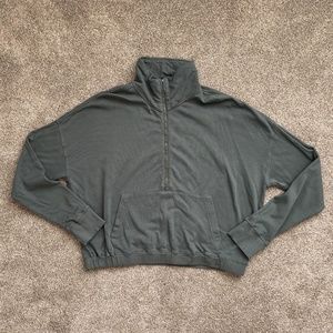 Vuori Sunnyside Half Zip Pullover, Large, Teal/Blue/Green